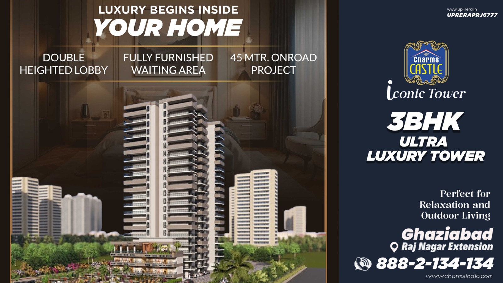 Book Luxury 3 BHK Apartments in Ghaziabad